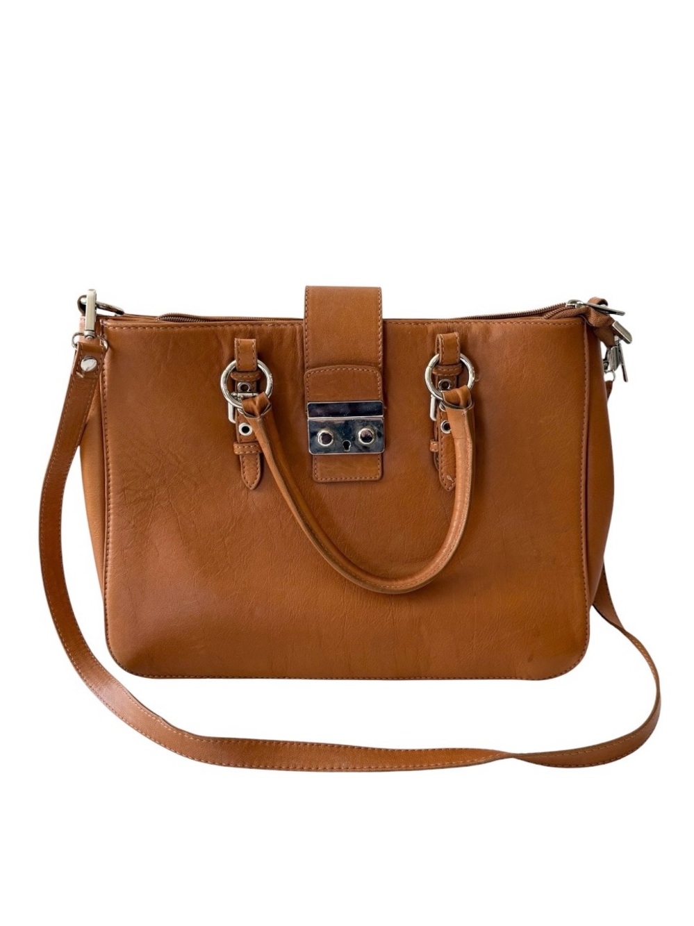 Vera Palle Classic Tan Italian Leather Satchel